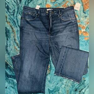 NWT! Good American Blue Straight Jeans size 12/31 inseam 28 MSRP: $139